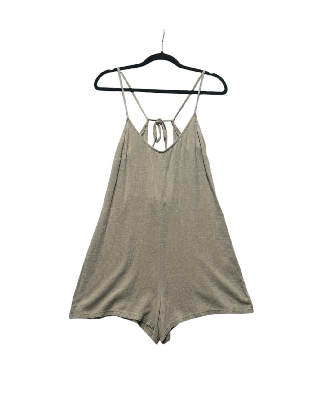 Topshop Cream-Tan Sleeveless Strappy Romper